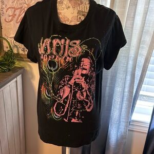 Chaser Janis Joplin black t shirt size small